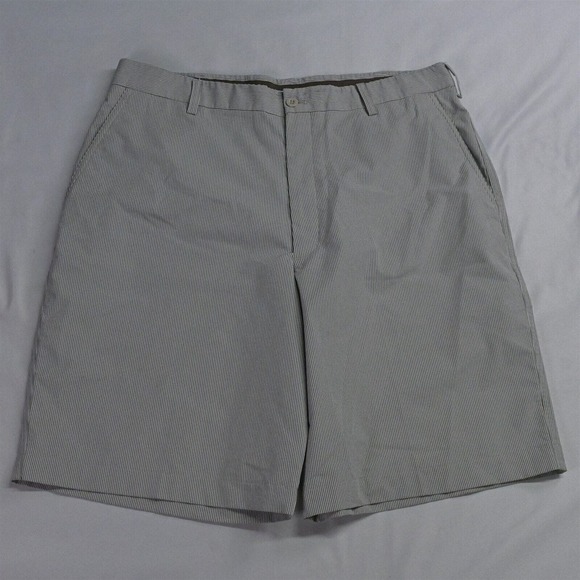 Nike‎ 36 x 10" Brown White Stripe 256647 Fit Dry Golf Shorts - Picture 1 of 7